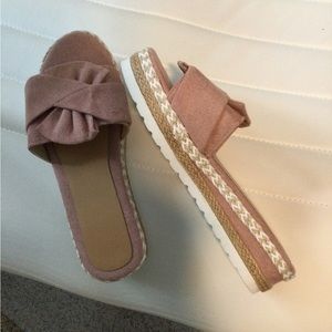 Pink espadrille sandals